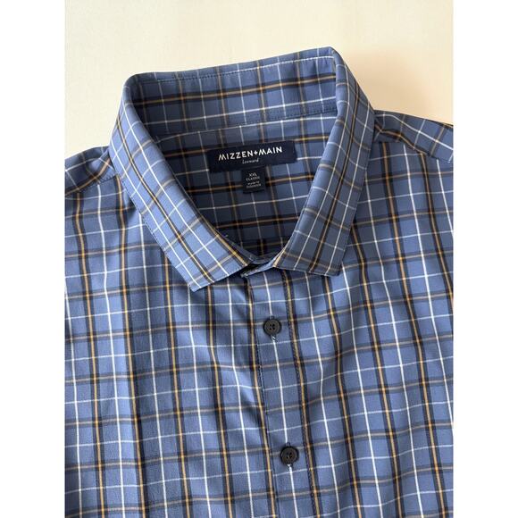 Mizzen+Main Shirt Mens XXL Plaid Leeward Classic Performance Stretch Long Sleeve - Picture 1 of 8
